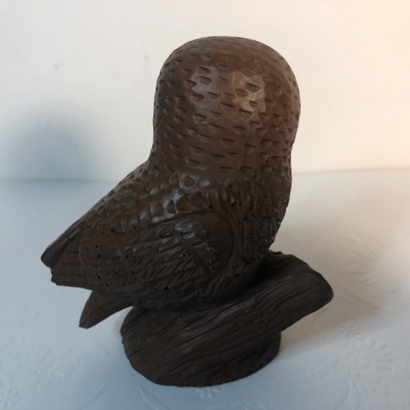 Vtg Red Mill Brown Owl 4" Figurine USA Crushed Pecan Shells Composite 1987 - Picture 4 of 7